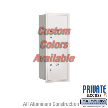 Recessed Mounted 4C Horizontal Mailbox (Includes Master Commercial Locks) - 10 Door High Unit (37 7/8 Inches) - Single Column - Stand-Alone Parcel Locker - 2 PL5s - Custom Color - Rear Loading - Private Access